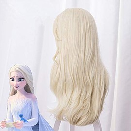 Topcosplay- Peluca de fibra sintética resistente al calor. Estilo natural, suave, cómoda y transpirable.