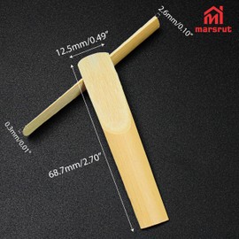 10pcs Clarinet Reeds 2.5 Strength, Bb Reed for Traditional Clarinet with Unfiled Cut, Thinner Tip for Sax Soprano Beginner Player, Easy of Play, Pack with Plastic Box