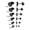 FIBO STEEL Stainless Steel Black Stud Earrings for Men Women,