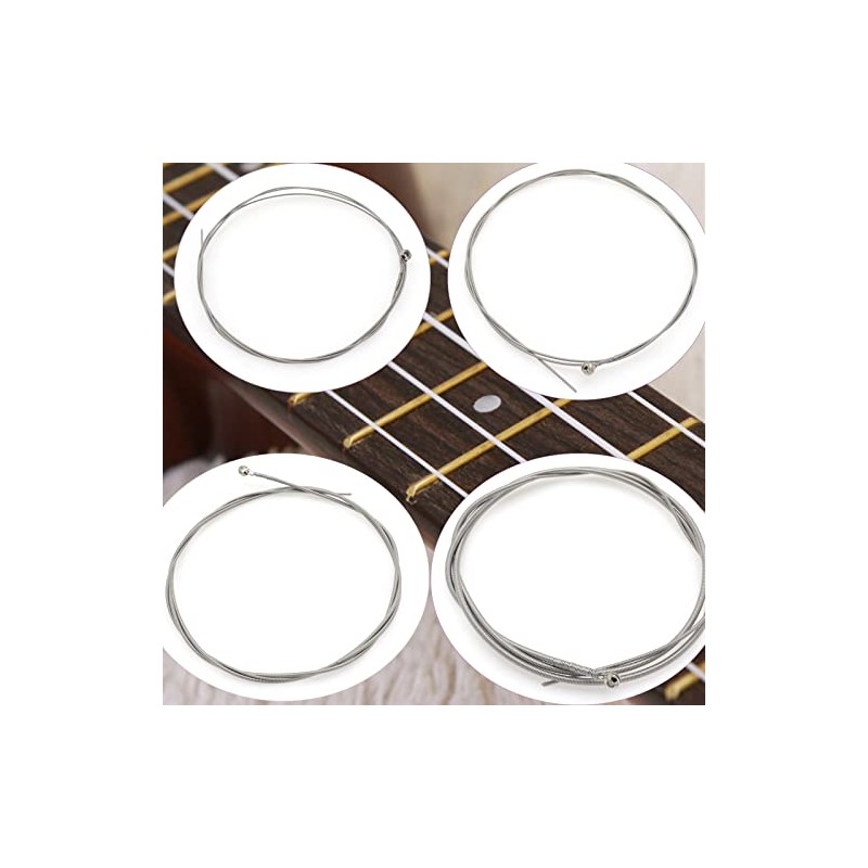 Cheerock Stainless Steel 4 String Bass Strings Replacement Set, Acoustic