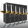 coccot Wine Glasses Set of 6,Crystal White Wine Glasses,Red Wine
