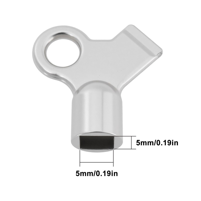 ECSiNG 6pcs 5mm Square Radiator Bleed Valve Keys for Radiators