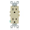 Leviton 5325-I 15 Amp, 125 Volt, Decora Duplex Receptacle, Residential