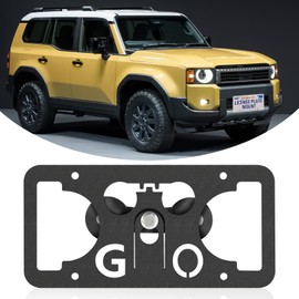 No Drill Front License Frame Compatible with Toyota Land Cruiser 2024-2025 Anti-Theft License Plate Grille Mount Holder Car Tag Covers Rust-Proof, Rattle-Proof Car Accessories