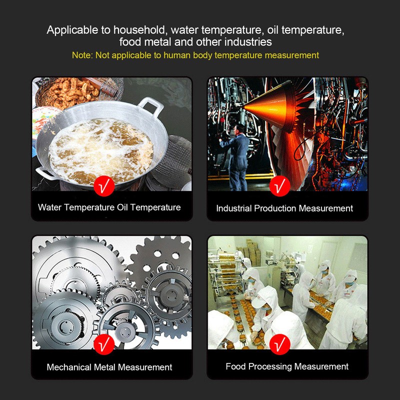 Infrared Thermometer Sound Light Alarm Color LCD Screen Non Contact