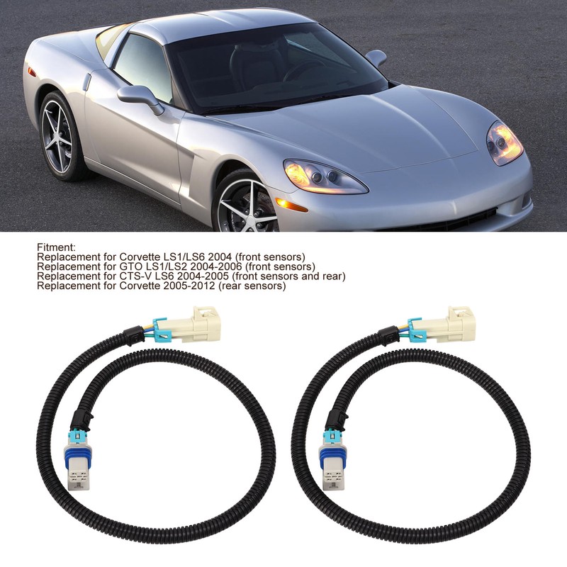 2Pcs 24in O2 Sensor Header Extension Wire Harness Replacement for