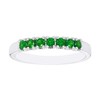 .925 Sterling Silver 1/3 Cttw Lab Grown Green Emerald Gemstone