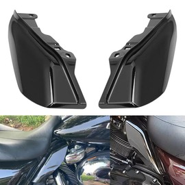 MZS Mid Frame Air Deflector, Touring Heat Shield Cover Accessories Black Left Right Set Compatible with Road Glide Electra Street Glide Road King 2009-2024