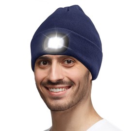 Gifts for Men,Unisex LED Beanie Hat with Light Toque Gift Idea for Dad,Father,Husband,Boyfriend,Mechanic,Stocking Stuffers