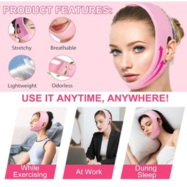 Chin Lift Mask,Double Chin Reducer for Women,Anti Aging Chin