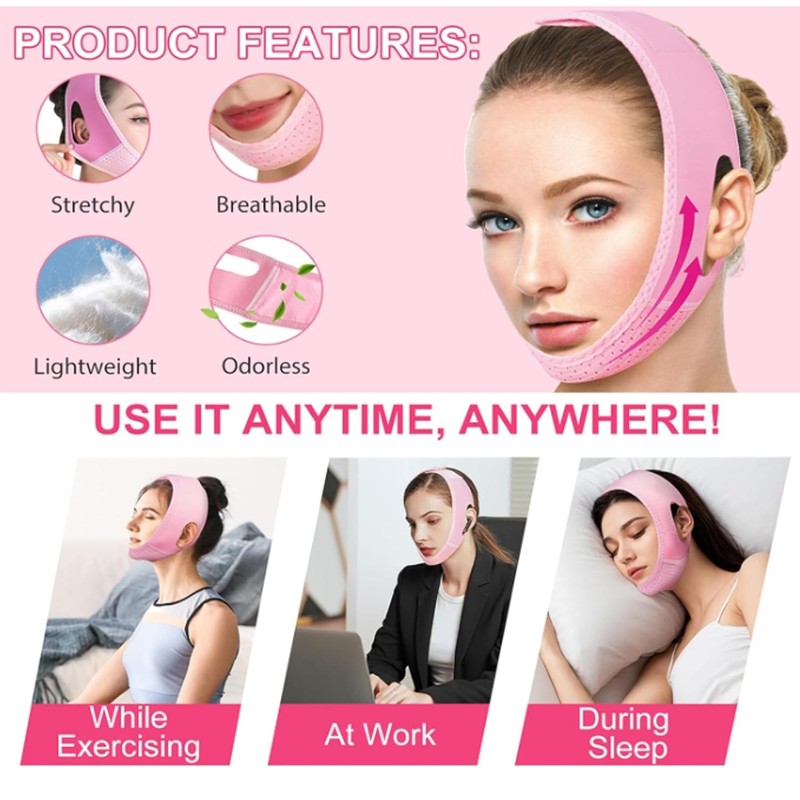 Chin Lift Mask,Double Chin Reducer for Women,Anti Aging Chin