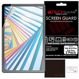 TECHGEAR [Pack of 2 Anti Glare/Matte Screen Protectors for Lenovo Tab M10 Plus 3rd Gen 2022 (10.6 Inch screen) TB125 / TB128 Matte Screen Protector Covers + Screen Cleaning Cloth & Applicator Card