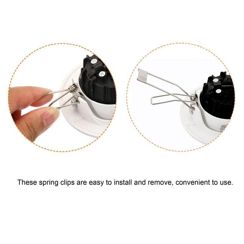 PATIKIL 52x19mm Downlight Spring Clips, 10 Pack Emitting Diode Recessed