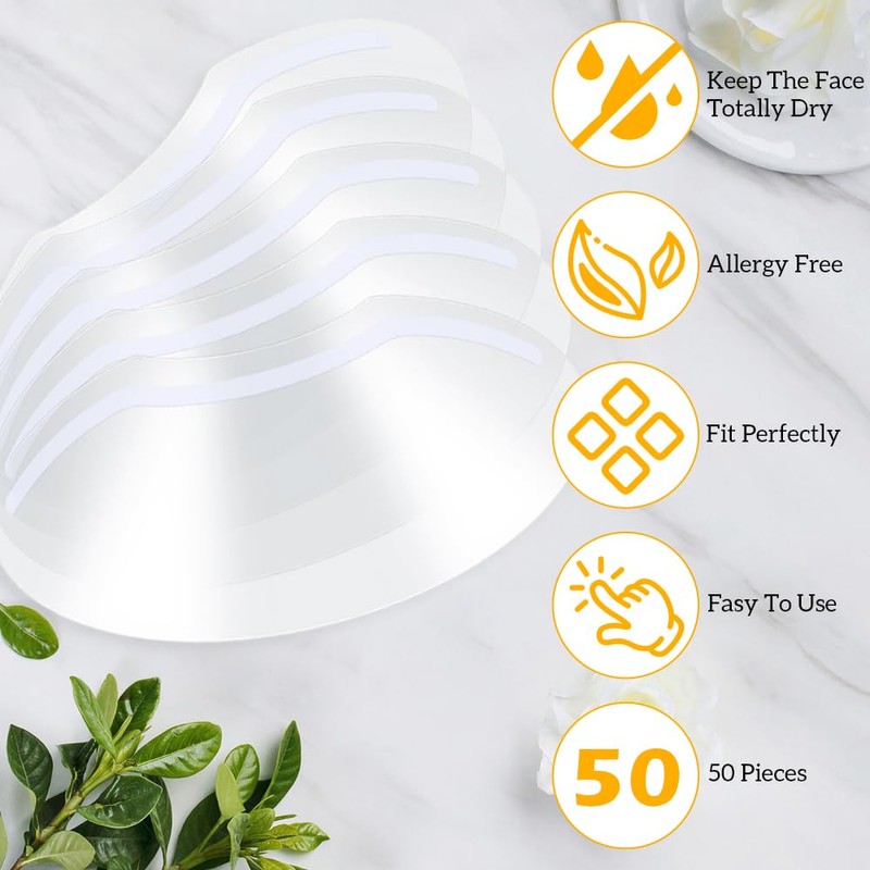 50-Pack Disposable Shampoo Eye Shields, Clear Protective Face Visors for