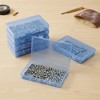Forever bene 4-Pack Blue Plastic Storage Boxes with Lids, Medium