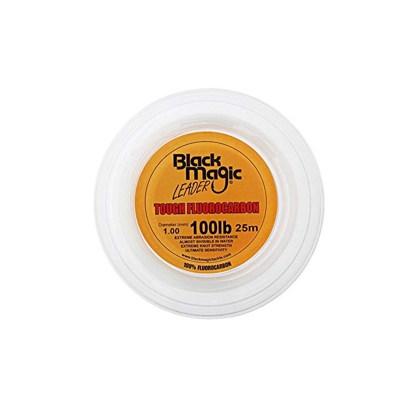 Black Magic Tough Fluorocarbon Leader 100lb 25m