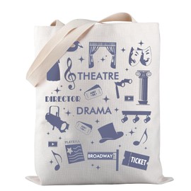 PWHAOO Musical Tote Bag Musical Theatre Acting Tote Bag Drama Acting Gift Drama Lover Gift (Theatre TOTE)