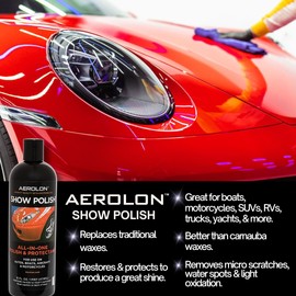 Aerolon Show Polish: High Gloss Polish and Base Coat Sealer, Liquid Car Wax Shine with Polymer Paint Sealant Protection, Base Coat Sealant, All-in-One Polish and Protectant