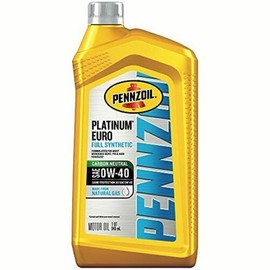 Pennzoil Platinum Euro Full Synthetic 0W-40 Engine Motor Oil 1 Quart Benz VW