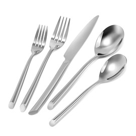 DEACORY Silverware Set Flatware Set Stainless Steel Cutlery Set Heavy Mirror Finished Dishwasher Safe Streamlined Handle Hotel Event Party Wedding Use 40 Pieces Service for 8