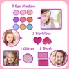 KARLOR Children's Make-Up, Girls' Make-Up, 14 Colours with 2 Brushes,