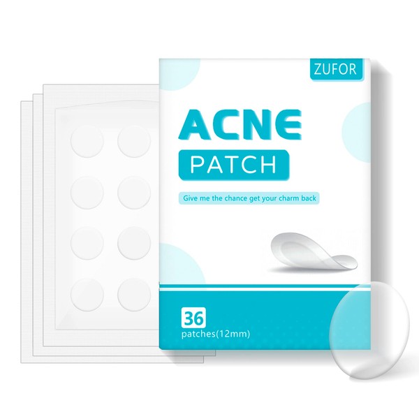 ZUFOR Acne Patches, Hydrocolloid Acne Pimple Patches for Covering Zits