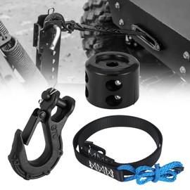 IUVWISN 64in Plow Strap for ATV UTV Winch, Heavy Duty Snow Plow Lift Strap for Standard or Wide Winches, 3200lb High Tensile Strength