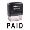 Printtoo Self Inking Rubber Stamp Office Stationary Paid Custom Stamp-Black