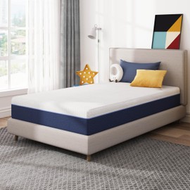 Gelsea 6 Inch Twin Size Mattress for Kids, Gel Cooling Memory Foam Mattress in A Box, Medium Firm Feel for Back Pain Relief, CertiPUR US Certified