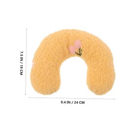 GRIRIW 4pcs U Shaped Cat Pillows Soft Plush Cotton Filling Neck Support Cushion for Pets Hygienic Washable Surface Calming Rest for Cats and Small Dogs