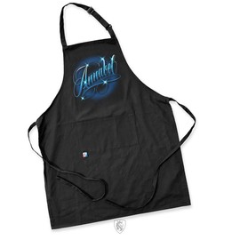 Airbrushed Style Name On Apron - Color Of Lettering: Green