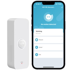 WiFi Motion Sensor: Smart Motion Sensor with App Notifications, Wireless Contact Sensor for Smart Home Automation, Works with Alexa Echo (1 Pack)