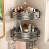 SOMIVOT Corner Shower Caddy - Suction Cup Shower Shelf Corner,