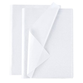 100 Sheets of Tissue Paper White, 50 x 35 cm White Tissue Paper Packaging Material, White Tracing Paper Tissue Paper, Craft Paper for Creating Pompoms, Paper Flowers, Table Decorations, Wedding