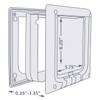 Trixie Electromagnetic 4-Way Cat Flap, 21.1 x 24.4 cm, White