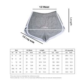 WEBGGER 2 Pack Women's Cotton Yoga Dance Short Pants Sport Shorts Summer Athletic Cycling Hiking Sports Shorts (S, Black,Grey)