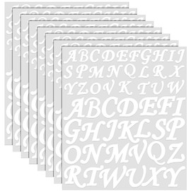 Tenceur 416 Pcs 8 Sheets Letter Stickers Self Adhesive Alphabet Stickers Vinyl Stick on Letters for DIY Crafts Gift Art Business Notebook Classroom Decor(2 Inch, 3 Inch,White)