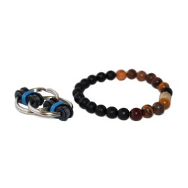 Leboha Steel Flip Chain Fidget Toy with Textured Fidget Bracelet. Enhance Focus, Increase Productivity, Manage Stress and Fight Boredom Anywhere, Anytime