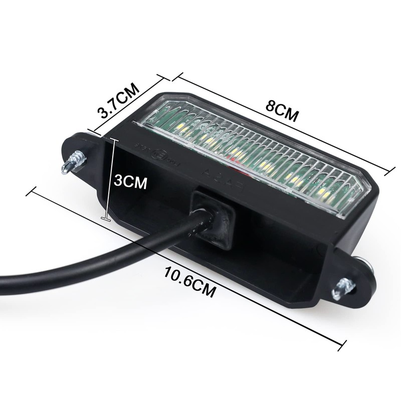Yuanjoy 2 Pack 12 V 24 V Number Plate Light