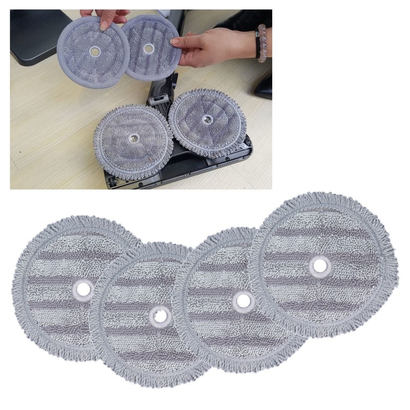 4PCS Fiber Mopping Pads High Strength Mop Cleaning Cloth Replacement
