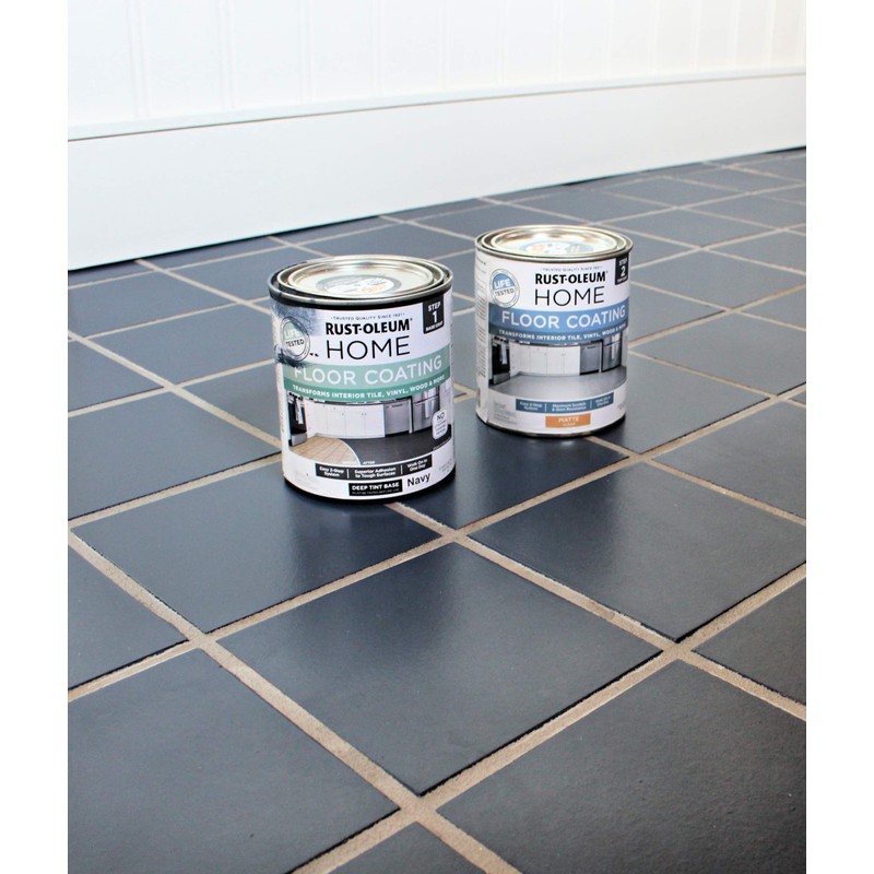 Rust-Oleum 367595 Home Interior Floor Coating Kit, Matte Navy