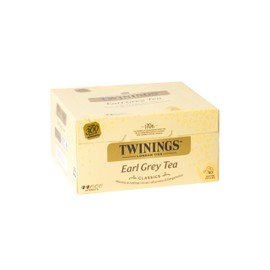 Twinings, Earl Grey Tea, Miscela di Tè Neri Selezionati con Aroma al Bergamotto, Gusto Morbido e Bilanciato, Infusi e Tisane, Formato Convenienza, 1 Confezione da 50 Filtri