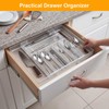 1 Pcs Utensil Drawer Silverware Organizer, Metal Mesh Expandable 13"
