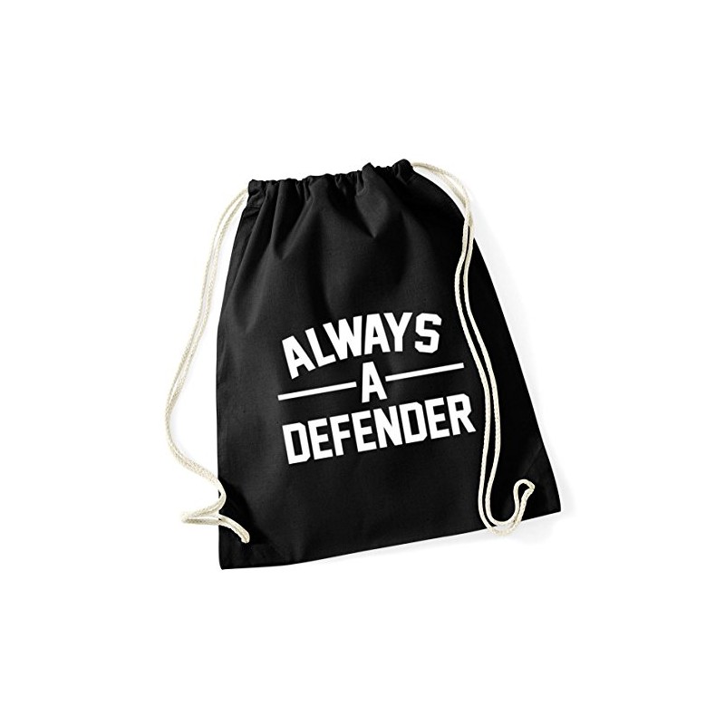 Hippowarehouse ALWAYS A DEFENDER Drawstring Cotton School Gum Kid Bag