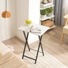 HOOBRO Folding TV Tray Tables, Set of 4 TV Trays
