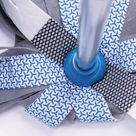 BLACK+DECKER BXFM002GB 3-action mop head suitable for hard floors, super absorbent microfibre, scratch-resistant scrubbing brush, cleans and polished, 35 cm x 14 cm x 11 cm, 63649