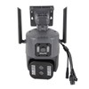 Smart Outdoor Camera 4MP Wireless Three Lens Remote Monitor Auto