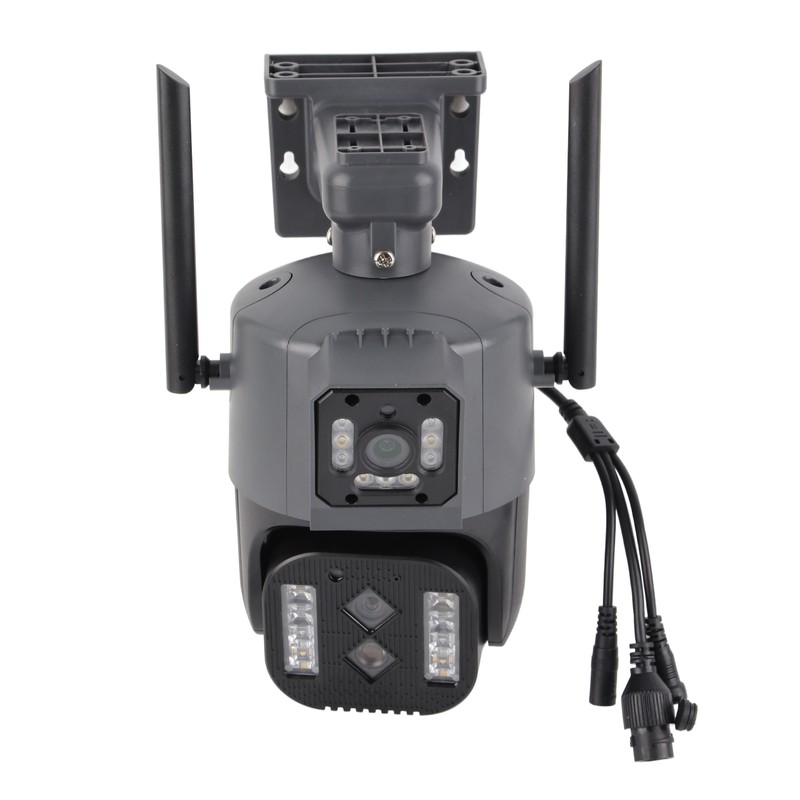 Smart Outdoor Camera 4MP Wireless Three Lens Remote Monitor Auto