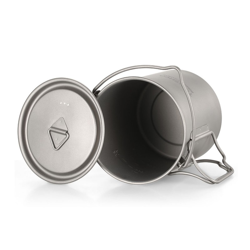 TOMSHOO Ultralight 750ml Titanium Pot Portable Titanium Water Mug Cup