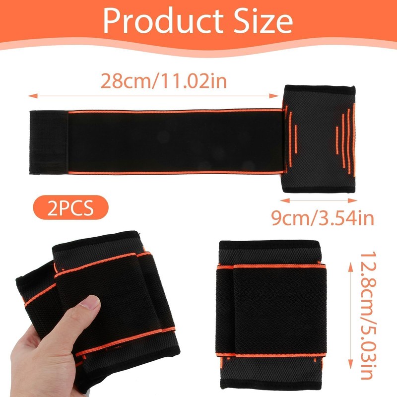 2 Wrist Braces Sports with Velcro Fastening, Wrist Protector Bracelet,